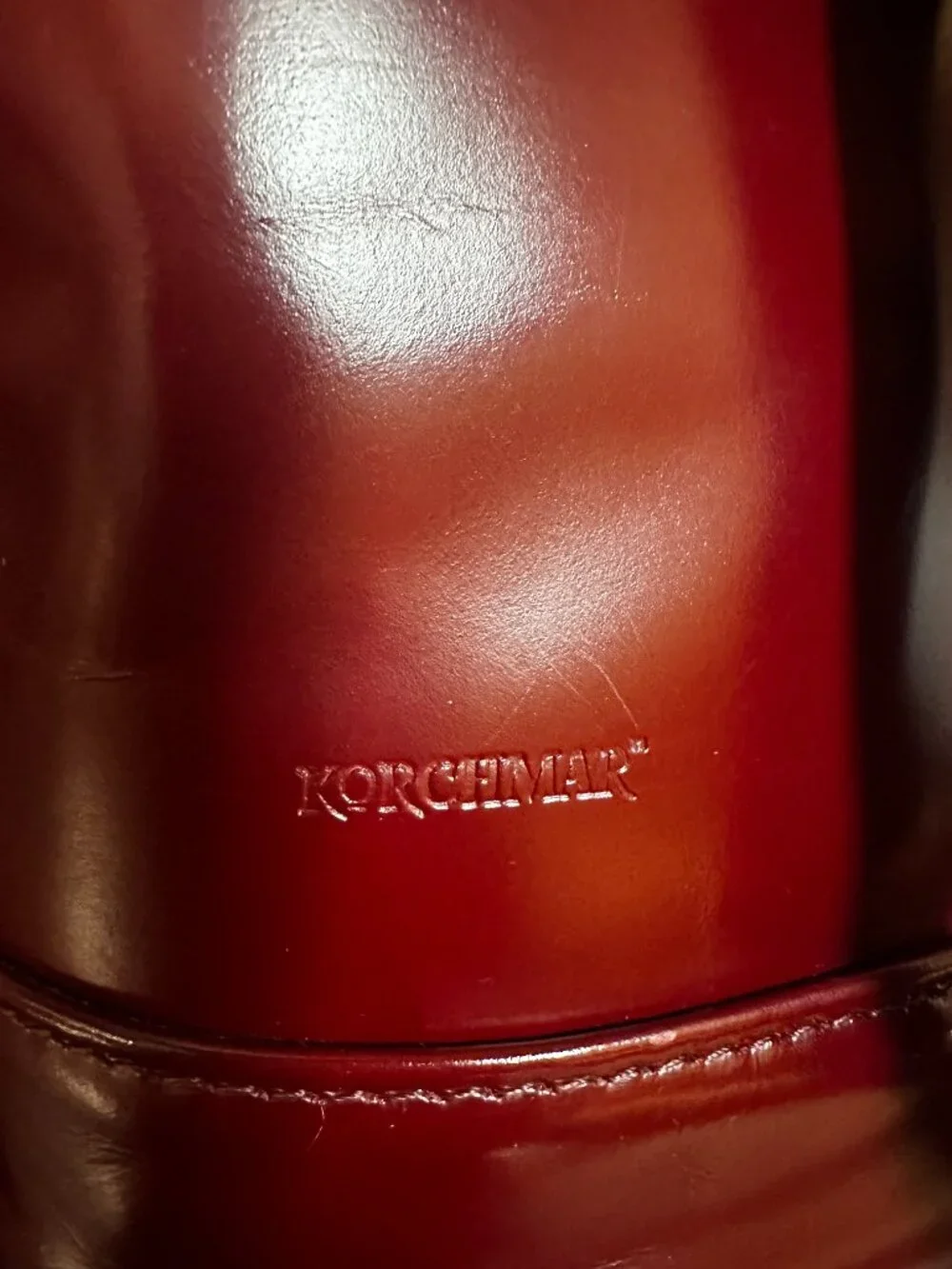 Korchmar Burgundy Top Grain Leather 15